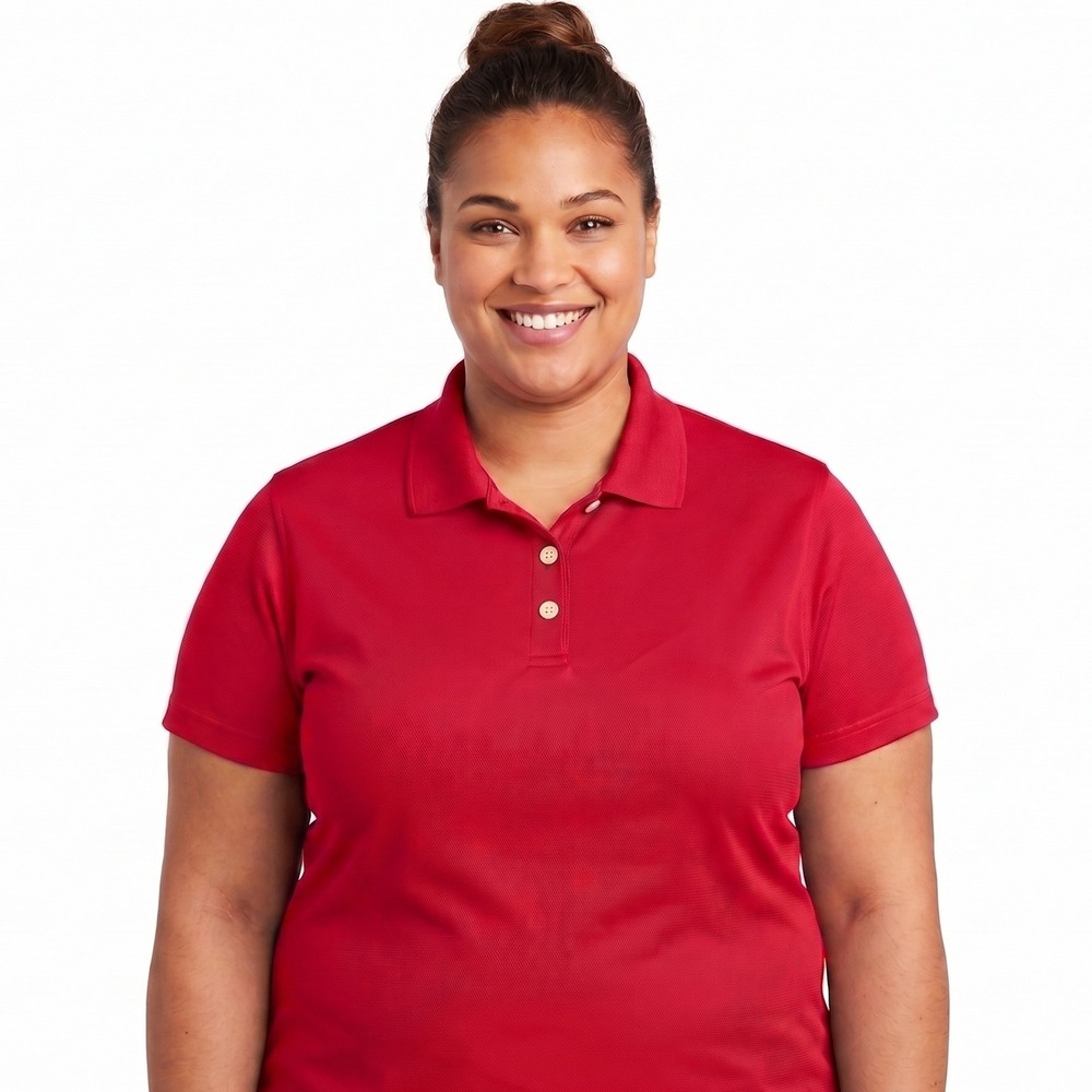 UltraClub Cool &‎ Dry Red Performance Polo Shirt Womens 3XL 8445L New